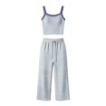 thumbnail image 5 of SJLDQY Pajamas for Women Set Striped Print Camisole Tops and Pants Pjs 2 Piece Set Soft Breathable Loungewear, 5 of 6