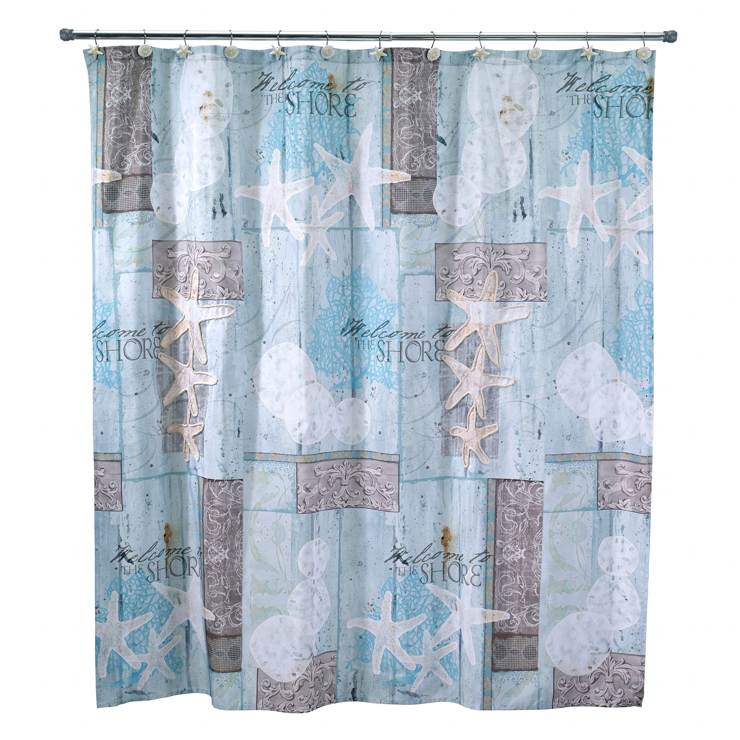 Beachcomber Shower Curtain Multicolor