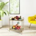 thumbnail image 4 of Miumaeov Modern SideTable Sofa Table Gold 2-Tier End Table with Handle for Bedroom Living Room, 4 of 10