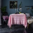 thumbnail image 1 of Square Hand-Crocheted Tablecloth, Solid Color Table Cover Protector for Table Decor Party Hotel Shooting Background Table Cloth(140x140cm(55x55inch), Navy Blue), 1950358, 1 of 4