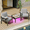 2-Armchairs, variant on Bestier Outdoor Aluminum LED Coffee Table,Modern Patio Coffee Tables with Marble Pattern Aluminum Top for Balcony Garden Backyard,Grey