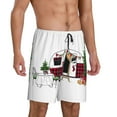 thumbnail image 2 of Easygdp Vintage Buffalo Plaid Christmas Camper Men's Short Pajama Pants, Sleep Shorts, Household Pants, Casual Pants with Pockets - X-Large, 2 of 9