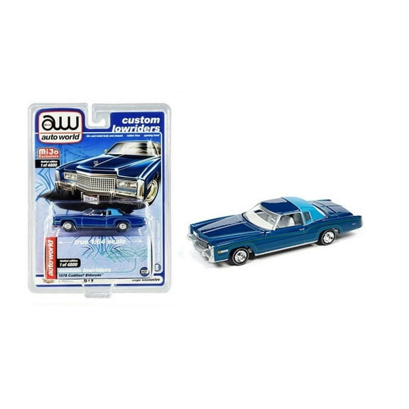 1975 Cadillac Eldorado, Blue - Auto World CP7720 - 1/64 scale Diecast Model Toy Car
