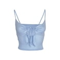 thumbnail image 2 of Txlixc, blusa Sexy para mujer, Color sólido, correa de eslinga, estilo Halter, moda, cómoda, transpirable, camiseta superior Txlixc Estilo de ocio, 2 of 5