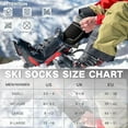 thumbnail image 5 of 2 Pairs Merino Wool Ski Socks, Men Women Compression Snowboard Winter Thermal Socks for Skiing, Snowboarding, Cold Weather, Winter (Blackgrey USA Size 9-12), 5 of 6