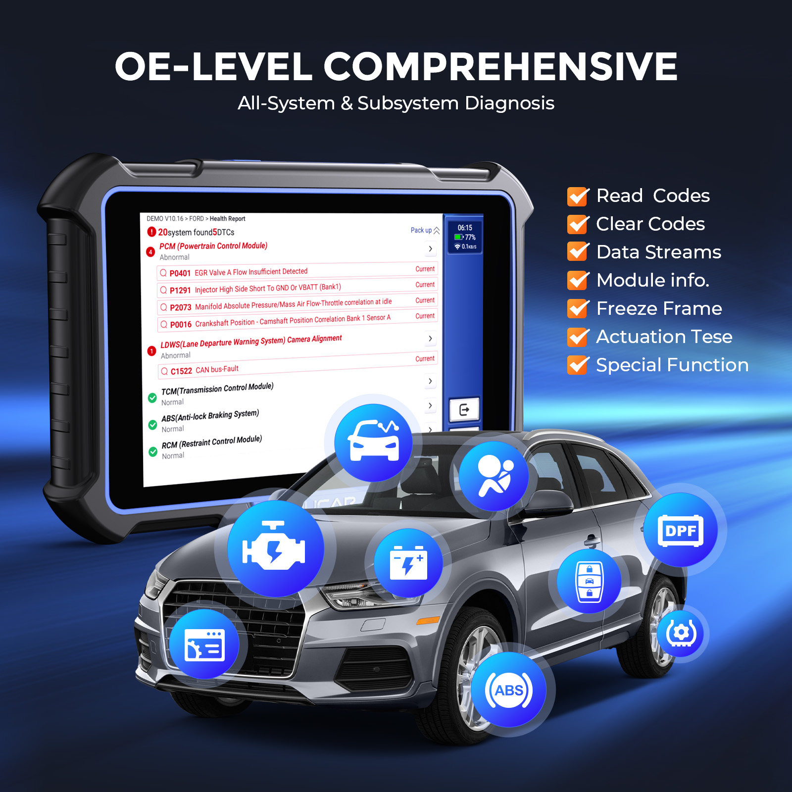 THINKCAR MUCAR VO8 OBD2 Scanner OE-level Full System obd2