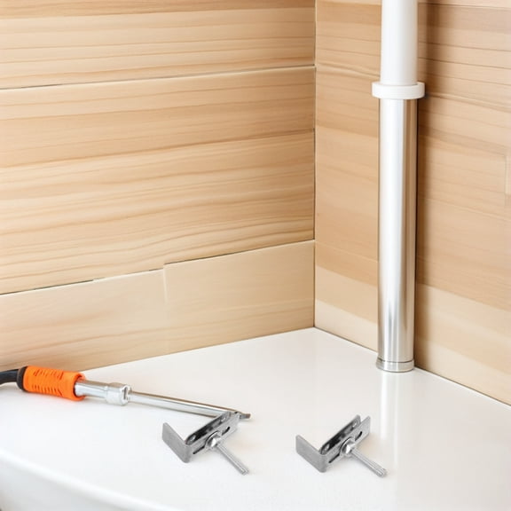 LOLIPPYY 4Pcs Undermount Sink Bracket Kit Adhesive Support for Kitchen and Bathroom Countertops