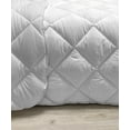 thumbnail image 3 of Abstract Down Alternative Comforter, Rhythmic Vertical Sequence of Geometric Ornaments on Plain Backdrop, Microfiber Quilt for All Season, 5 Sizes, White and Dark Eggshell, by Ambesonne, 3 of 3