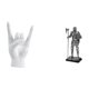 thumbnail image 1 of Estatua del gesto de la roca,Figuras de estatuas de dedos con gestos de música rock,Figura de escritorio,Estatua de caballero,artesanía artística,coleccionable,escritorio,oficina,Figura, 1 of 8