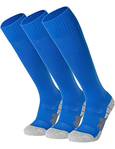 APTESOL Soccer Socks Outdoor Sport Knee High Socks for Kids Youth Adult 3-Pack