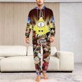 thumbnail image 6 of Gravity Falls Men's Hooded Jumpsuit - Zip Up One Piece Pajamas Soft Cozy Winter Warm Plush Loungewear, 6 of 8