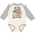 thumbnail image 3 of Inktastic My Big Cousin Loves Me with Sloth and Hearts Boys or Girls Long Sleeve Baby Bodysuit, 3 of 5
