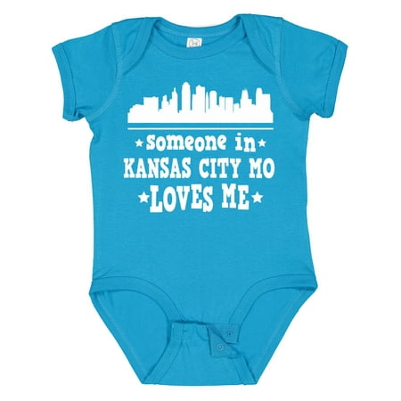 

Inktastic Kansas City Missouri Loves Me Skyline Gift Baby Boy or Baby Girl Bodysuit