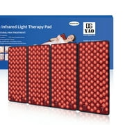 DGYAO Red Light & Infrared Light Pad - 968 LEDs Full Body Wrap Large 4-Panel with Hanging Strap for Relaxation