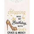 thumbnail image 2 of T-Shirt Décontracté à Col Rond - Haut à Manches Courtes Printemps/été avec Talons Hauts et Graphique d'Anniversaire, Coupe Régulière - 100 % Coton Fête des Pères, Fête des Mères, Nouvel An, Fête du Printemps, Saint-Valentin, Indepen, 2 of 7
