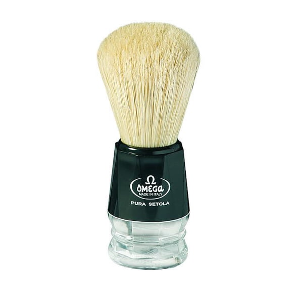 Omega Boar Bristle shaving brush with Plastic handle