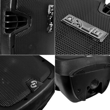 Pyle PPHP1249KT - Active + Passive PA Speaker System Kit - Dual Loudspeaker Sound Package, 12'' Subwoofers, Bluetooth Wireless Streaming, Includes (2) Speaker Stands