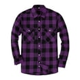 thumbnail image 2 of HAOMEILI Men's Button Down Regular Fit Long Sleeve Plaid Flannel Casual Shirts, 2 of 6