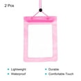 thumbnail image 3 of Unique Bargains Waterproof Protection Cover Bags Mobile Phone Pouch, Pink 2 Pack, 3 of 5