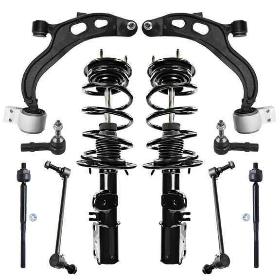 Detroit Axle - Front Struts Lower Control Arms Sway Bars Tie Rods Kit Replacement for 2013-2016 Ford Flex Lincoln MKT 3.5L 3.7L
