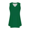 thumbnail image 6 of Otvok Womens Spring/Summer Tank Top Solid Color Casual V-Neck Sleeveless Top, 6 of 6