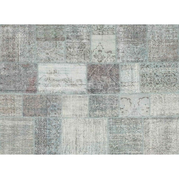 Ahgly Company Machine Washable Indoor Rectangle Contemporary Gunmetal Gray Area Rugs, 5' x 7'