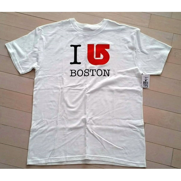 BURTON Boston print TEE SHIRT White Multi 100% Cotton ( M ) -