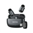 thumbnail image 1 of BOYA Mini Wireless Lavalier Microphone with 360° Omnidirectional Pickup, 3-Level AI Noise Reduction & Windproof Sponge, 100m 2.4G Transmission, 48kHz/16bit Audio, 30H Total Battery Life with Charging, 1 of 6