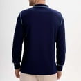 thumbnail image 5 of Men's Henley Shirts Big and Tall Long Sleeve Casual Classic Button T-Shirts Fall Crew Neck Loose Tops for Men (Dark Blue M), 5 of 5