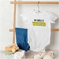 thumbnail image 4 of My Uncle Is Weird Crazy Niece Nephew Romper Boys or Girls Infant Baby Brisco Brands 12M, 4 of 6