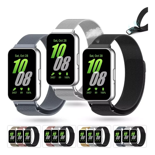 3pzs Correa De Acero Extensible Para Samsung Galaxy Fit 3