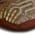 thumbnail image 2 of The HomeCentric Brown Pack of 2, 12"x16" (30x40 cm) Lumbar Pillow Cover, Velvet Beaded & Ombre Oblong Pillow, Geometric Pattern Modern Style - Closet Factor, 2 of 3