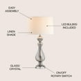 thumbnail image 4 of JONATHAN Y Murano 32" Swirled Crystal/Glass LED Table Lamp, Gray, JYL2063A, 4 of 8