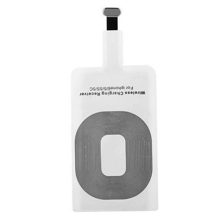 Grofry 1A Qi Wireless Charging Receiver Adapter for iOS iPhone 7 8 Plus 11 Pro Max White