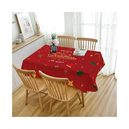 

Da.Wa Santa Claus Printed Tablecloth Square Tablecloth for Christmas Decoration Waterproof and Oil-proof Tea Table Cloth 35.4*35.4inch
