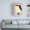 thumbnail image 2 of Trademark Fine Art "Florida Watercolor Map" Canvas Art by Naxart, 2 of 4