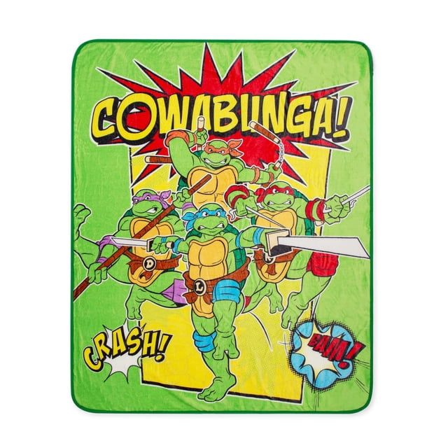 Manta plateada Buffalo Nickelodeon TMNT Cowabunga 127 x 152 cm