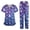 Dark Blue -AD53, variant on Lumtrix Christmas Scrubs Set for Women V-Neck Short Sleeves Christmas Printed Casual Quick Dry Soft Lightweight Top & Pants with Multi Pockets Multicolor XXL