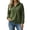 Army Green, variant on Women Quarter Zip Sweatshirt Sevevn Quarter Zip Stand Collar Relaxed Fit Fleece Fabric Drop Shoulder Kangaroo Pocket Long Sleeve For Casual Daily Wear