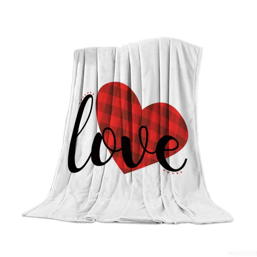 Valentines Throw Blanket Flannel Fleece Valentine's Day Blanket for