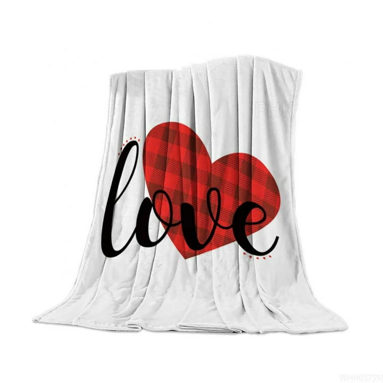 Valentines Soft Blankets and Throws for Couch Romantic Love Valentine s Day Blanket Cozy Lightweight Blanket for Bed Sofa Chair 40 x 50 Inch