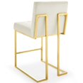 thumbnail image 6 of Counter Stool Chair, Velvet, Metal Steel, Gold Ivory White, Modern Contemporary Urban Design, Bar Pub Cafe Bistro Hotel Restaurant Hospitality, 6 of 8