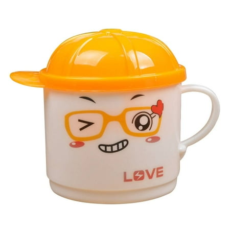 - Cartoon Hat Kids Child Plastic Drinking Juice Water Beverage Lids Cups Microwave Oven Use Color Random