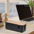 thumbnail image 3 of Computer Wire Hider Cable Management Box Holder Concealer Keep Kids for Desk USB Hub - Black, 3 of 8