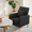 Black, variant on OSM Modern Accent Chair with Back Pillow, Upholstered Club Armchair with Solid Wood Legs for Living Room, Bedroom, Reading Nook, Black