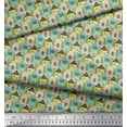 thumbnail image 3 of Soimoi Green Heavy Canvas Fabric House Architectural Printed Fabric 1 Yard 58 Inch Wide, 3 of 5