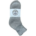 thumbnail image 2 of 60 Pairs Of SOCKS'NBULK Wholesale Kids Mid Ankle Socks, Cotton Bulk Sport Ankle Socks Size 6-8 (Gray), 2 of 4