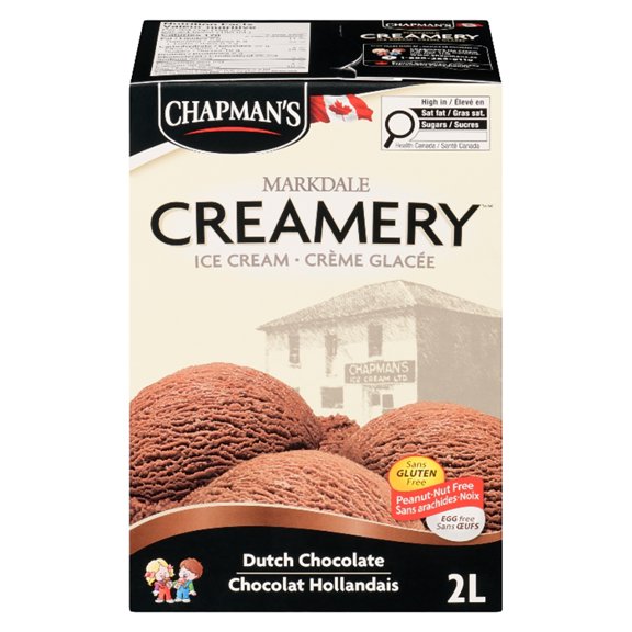 Chapman's Markdale Creamery Crème Glacée au Chocolat Hollandais dans un Carton 2L