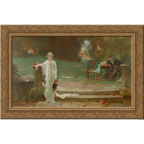 A Passing Cloud 24x18 Gold Ornate Wood Framed Canvas Art by Marcus Stone
