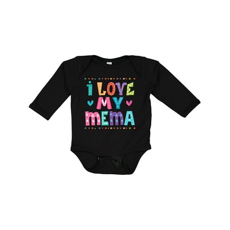 

Inktastic I Love My Mema Grandchildren Gift Baby Girl Long Sleeve Bodysuit